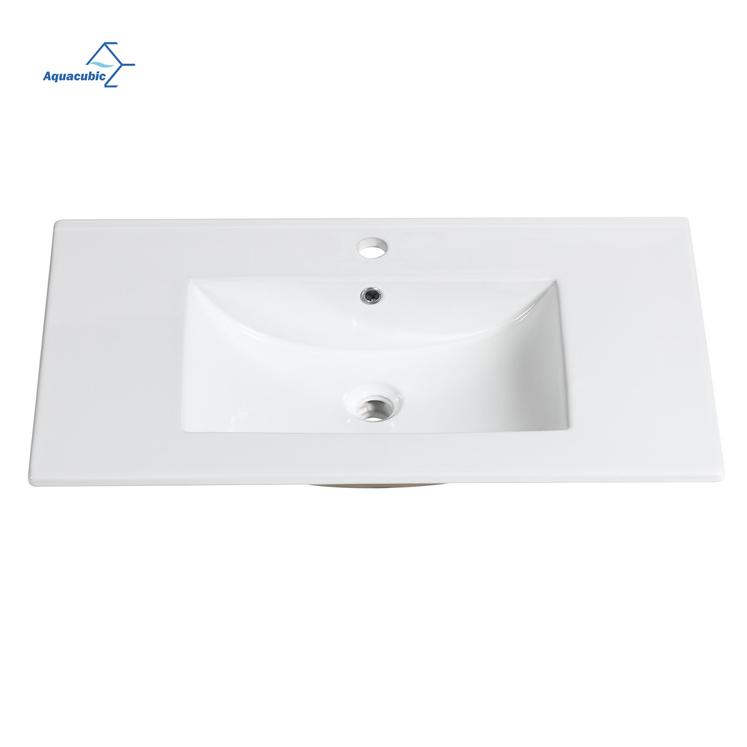 Moderne 40 inch kast aanrecht rechthoekig lavabo wastafel met de hand keramische badkamer wastafel