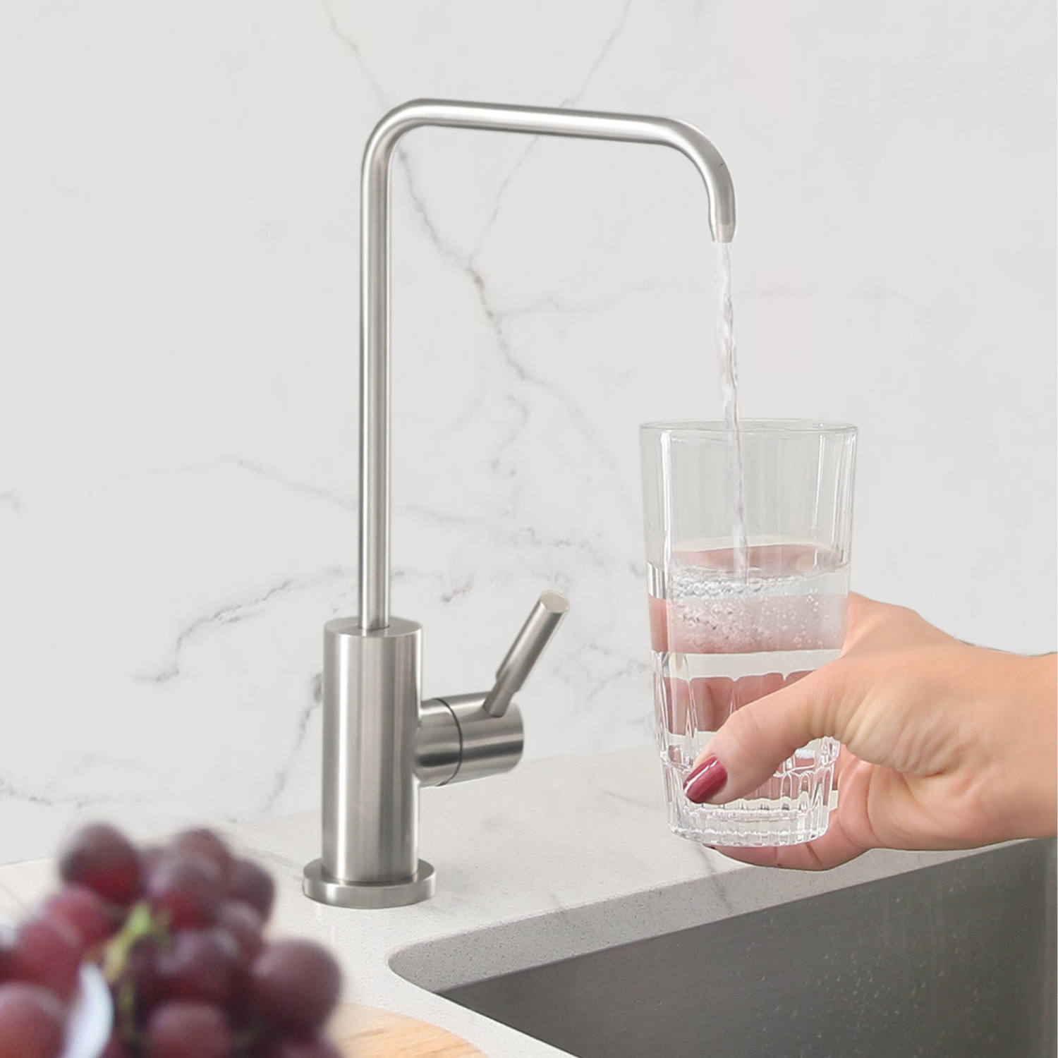 Omgekeerde osmose kraan Loodvrije keukenwaterfilterkraan voor RO-drinkwaterfiltratiesystemen SUS304 roestvrijstalen drinkwaterkraan