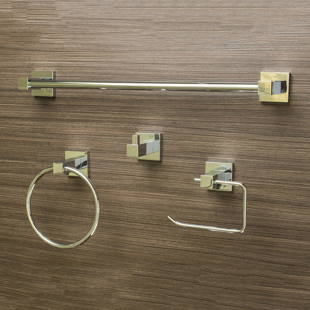 China fabrikant goedkope zinklegering 4-delige badkamer hardware set badkameraccessoires