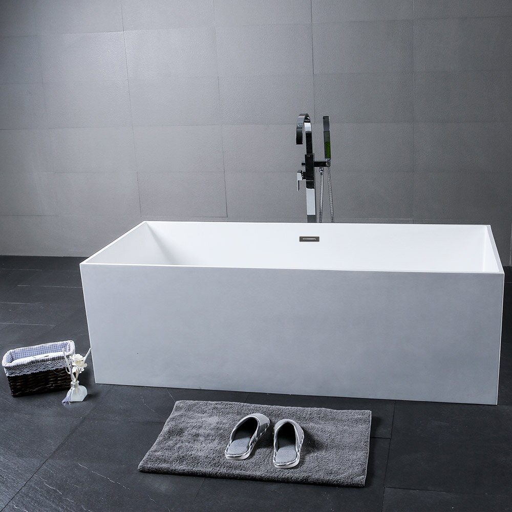 Op maat gemaakte moderne vrijstaande badkuip Noord-Amerika Luxe badkuip Wit acryl badkuip