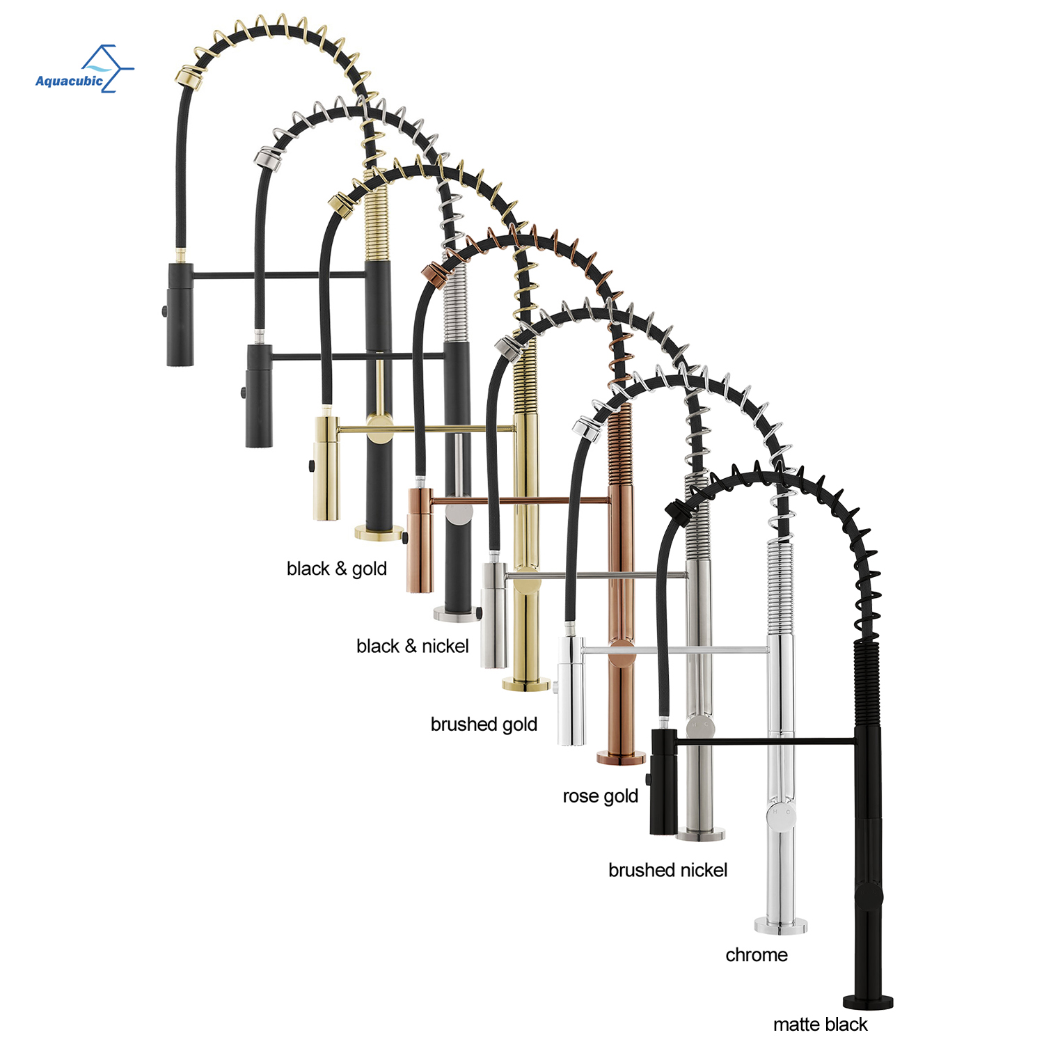 Aquacubic cUPC OEM messing body veerhals pull-down sproeier keukenkraan