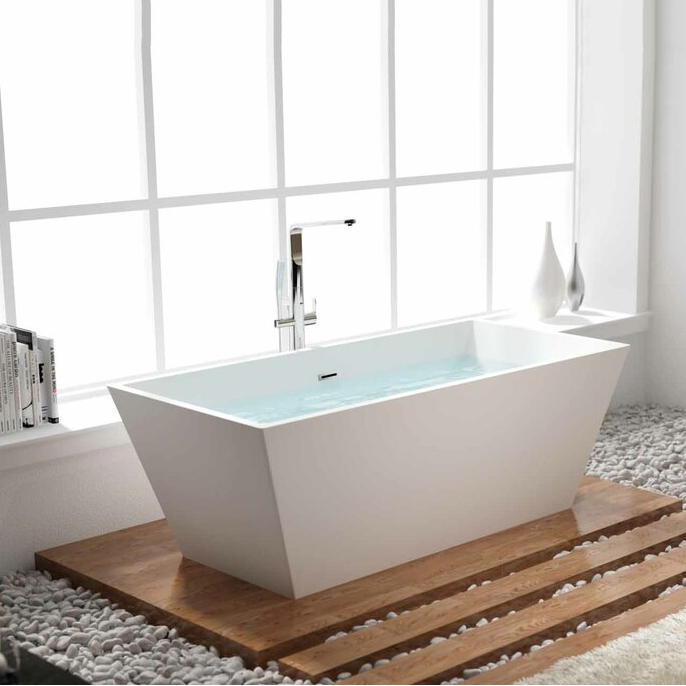 Luxe eigentijds design 67 inch badkuip acryl inweken SPA-bad met overloop en afvoer