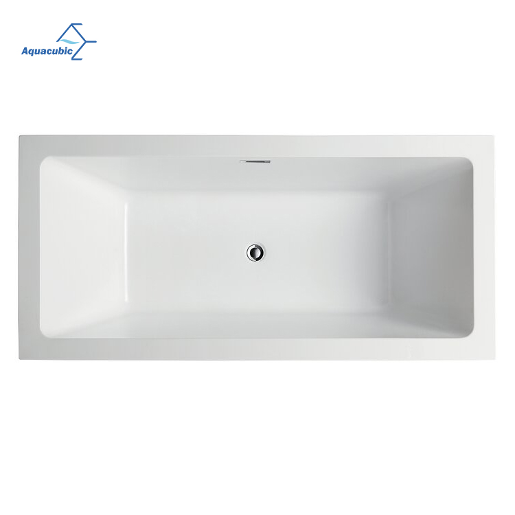 Luxe eigentijds design 67 inch badkuip acryl inweken SPA-bad met overloop en afvoer