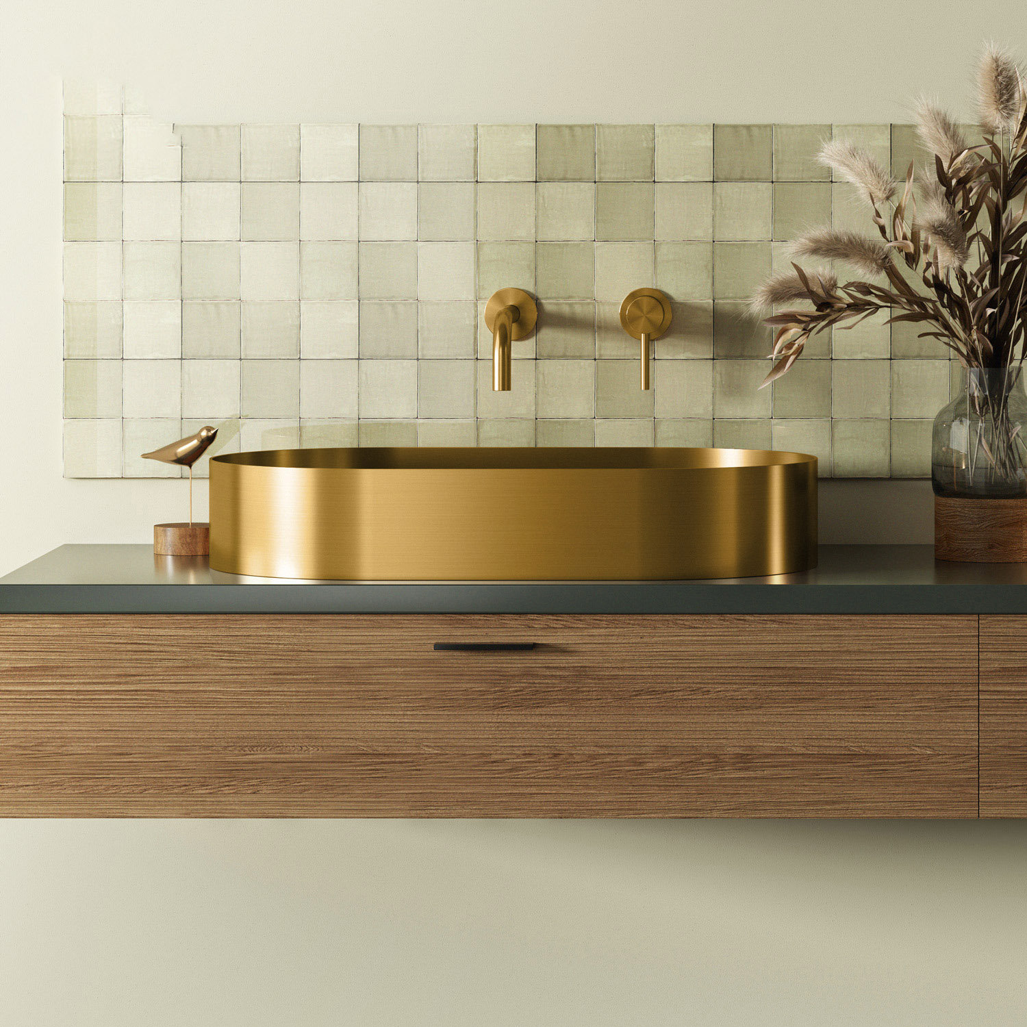 Aquacubic Moderne Ovale Ronde SS304 Gootsteen Rvs Goud Badkamer Handwastafel voor Toilet Vanity Kast