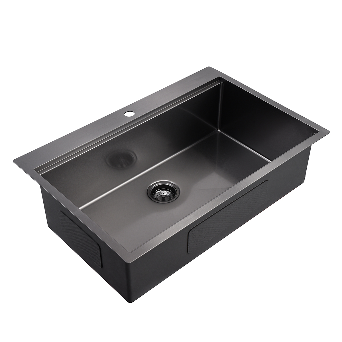 33' x 22' roestvrijstalen handgemaakte topmount gunmetal zwarte nano werkstation aanrecht