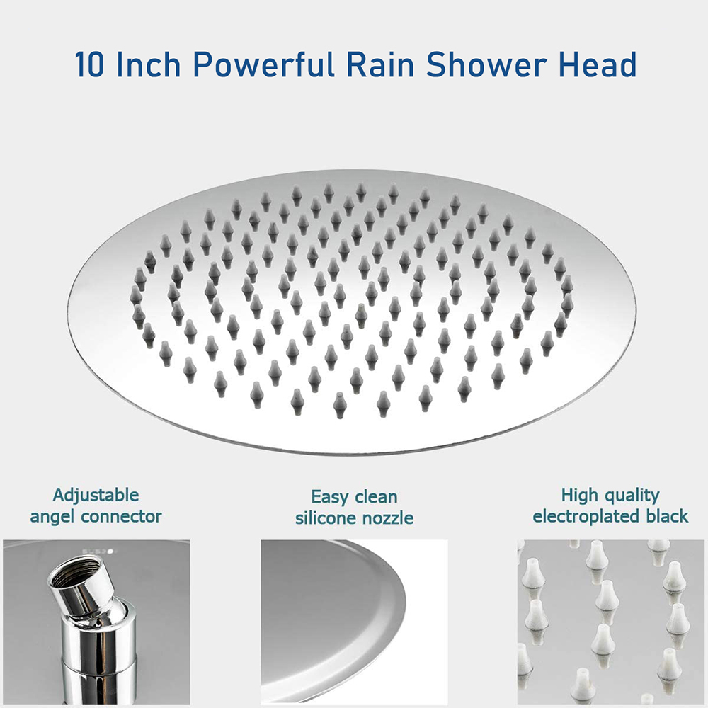 Aquacubic cUPC Chrome dubbele handgreep douchekraan set 10 'regendouche met handdouche